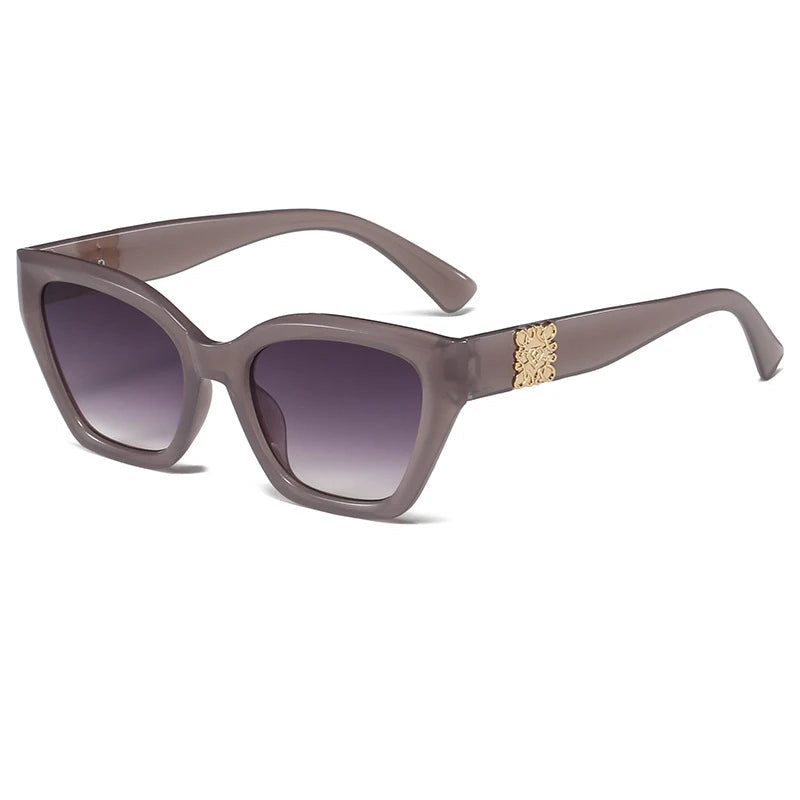 Square Retro Sunglasses - Purple/Purple