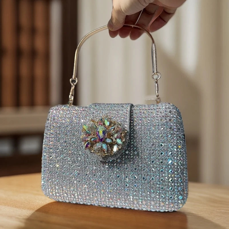 Crystal-Embellished Evening Bag