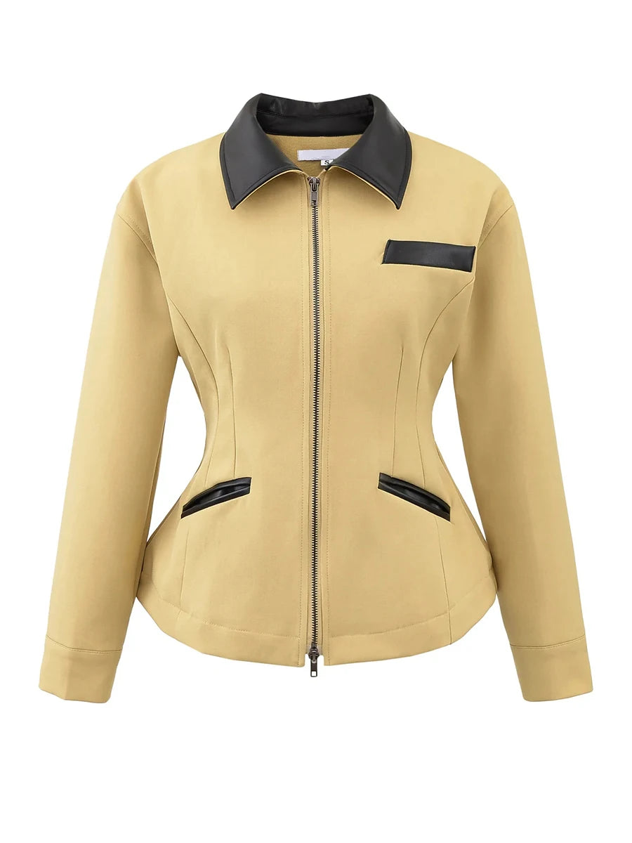 Cinched Industrial Look Jacket