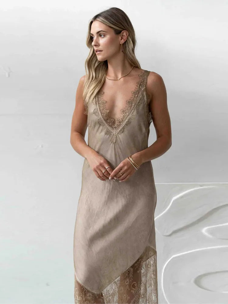 Taylor Lace Trimmed Slip Dress
