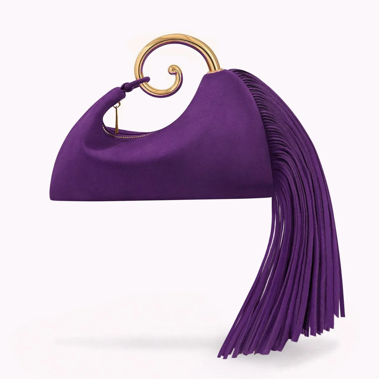 Mini Faux Suede Fringed Bag