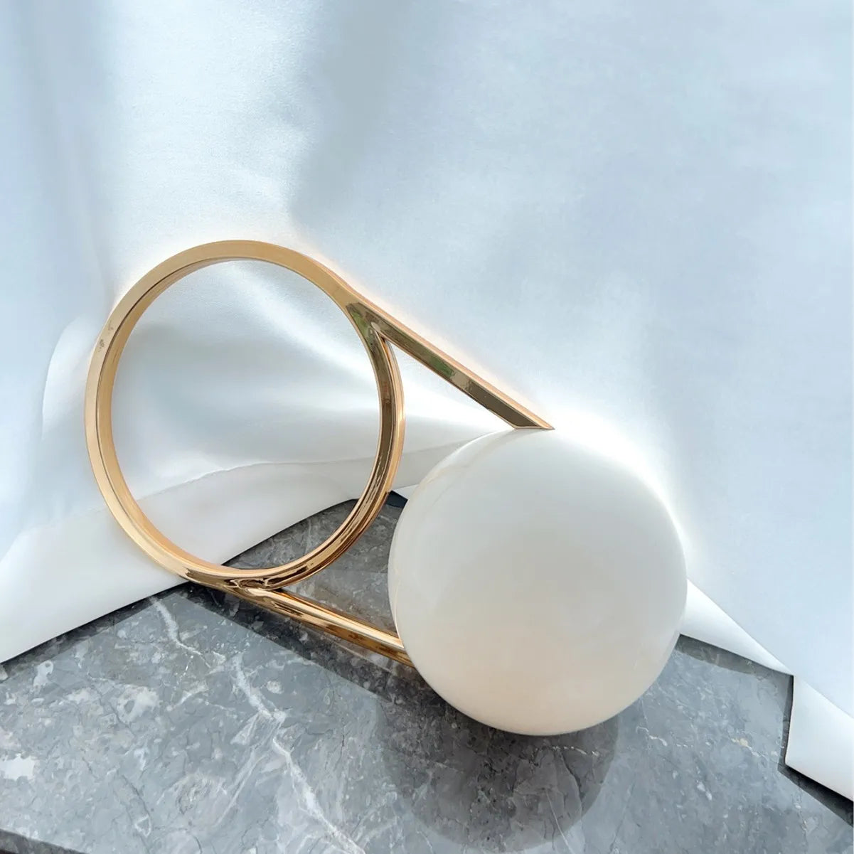 Sculptural Orb Evening Bag