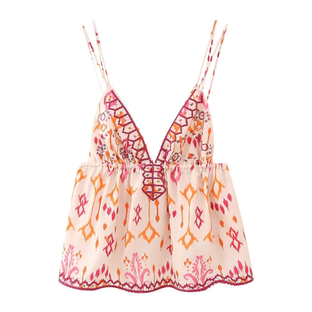 Katie Summer V-Neck Top