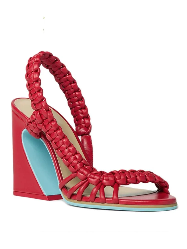 Sandra Woven Heel Sandals