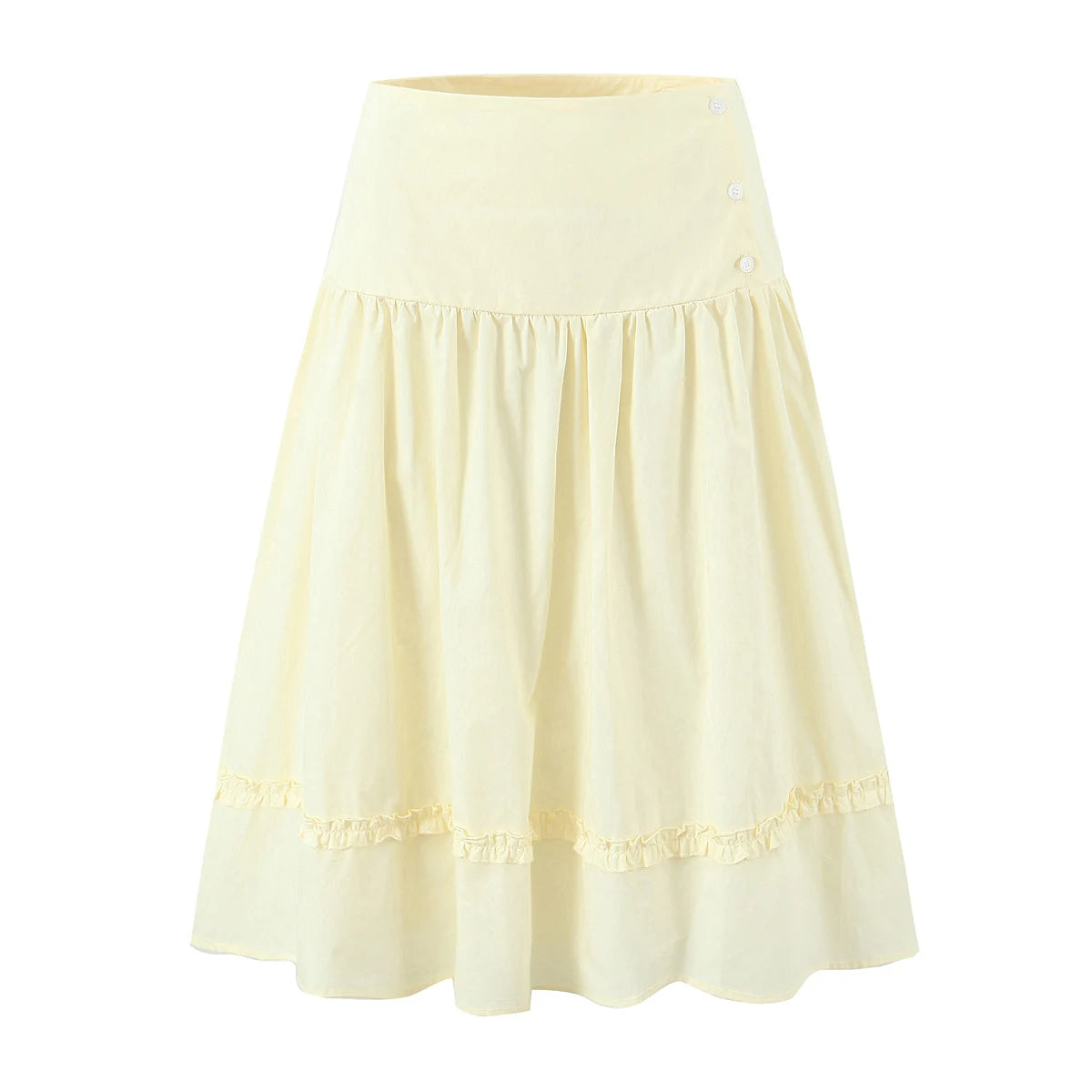 Marissa Low Waist Midi Skirt – white – a-line