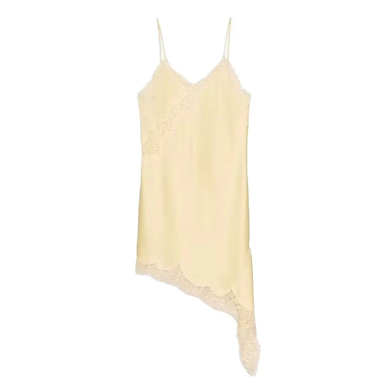 Kim Satin Lace Sling Dress