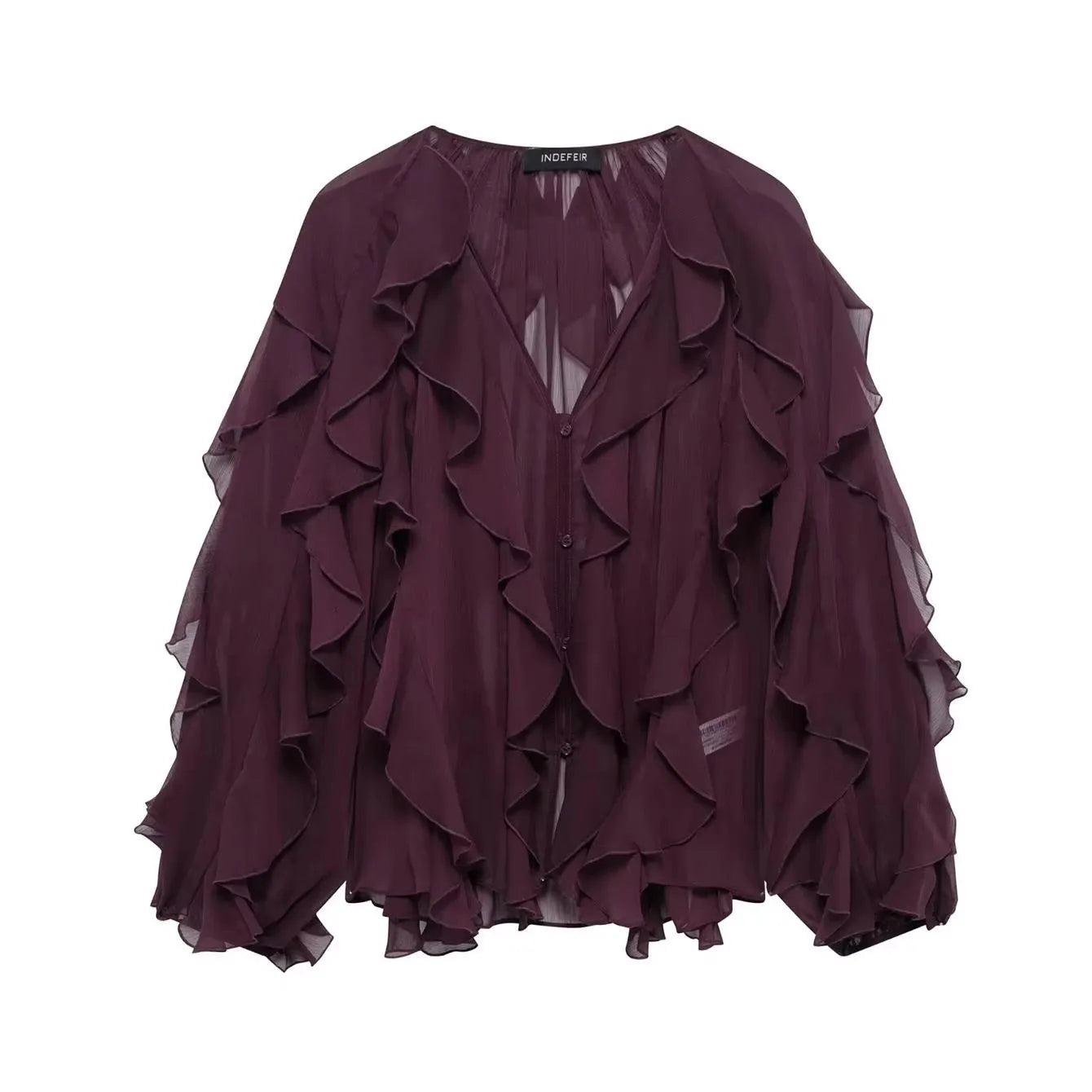 Gianna Boho Ruffles Blouse