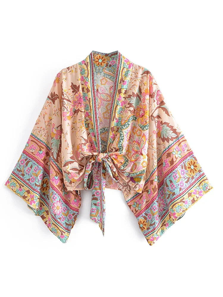 Floral Kimono Cover Up Top