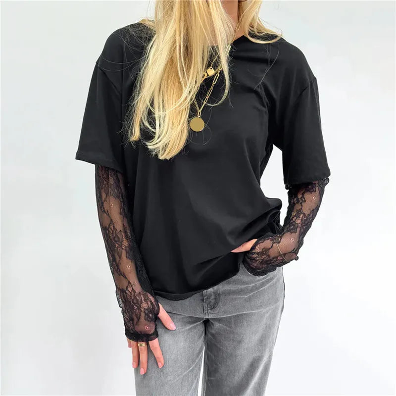 Mandy Shirt Long Sleeve Lace