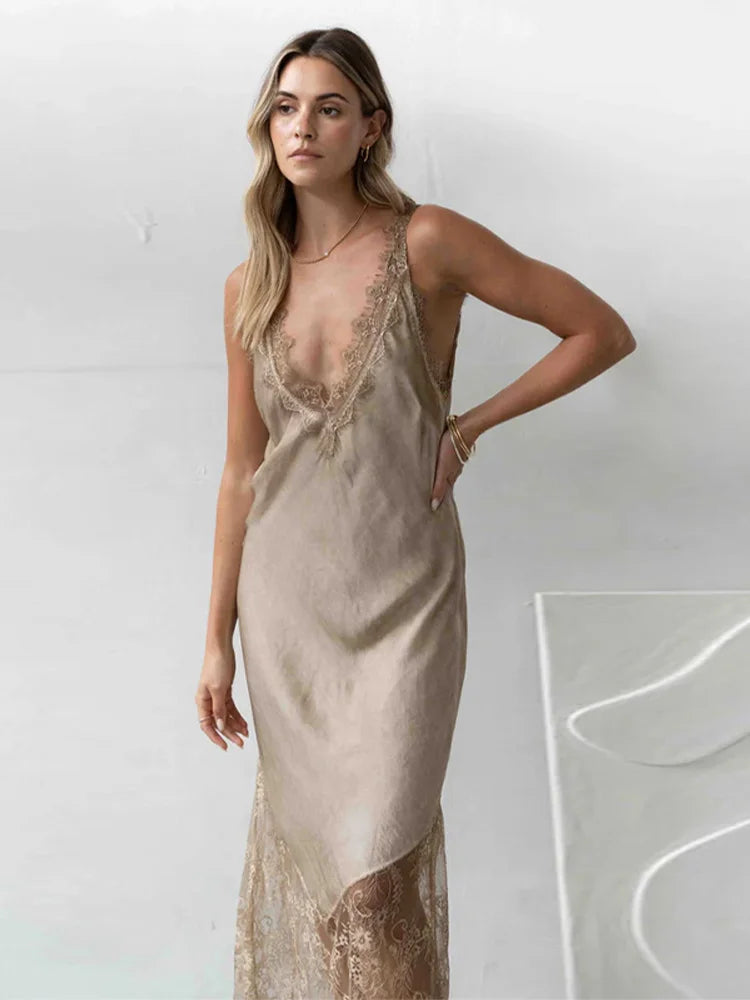Taylor Lace Trimmed Slip Dress