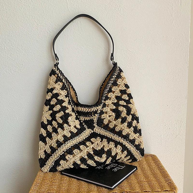 Woven Straw Shoulder Bag