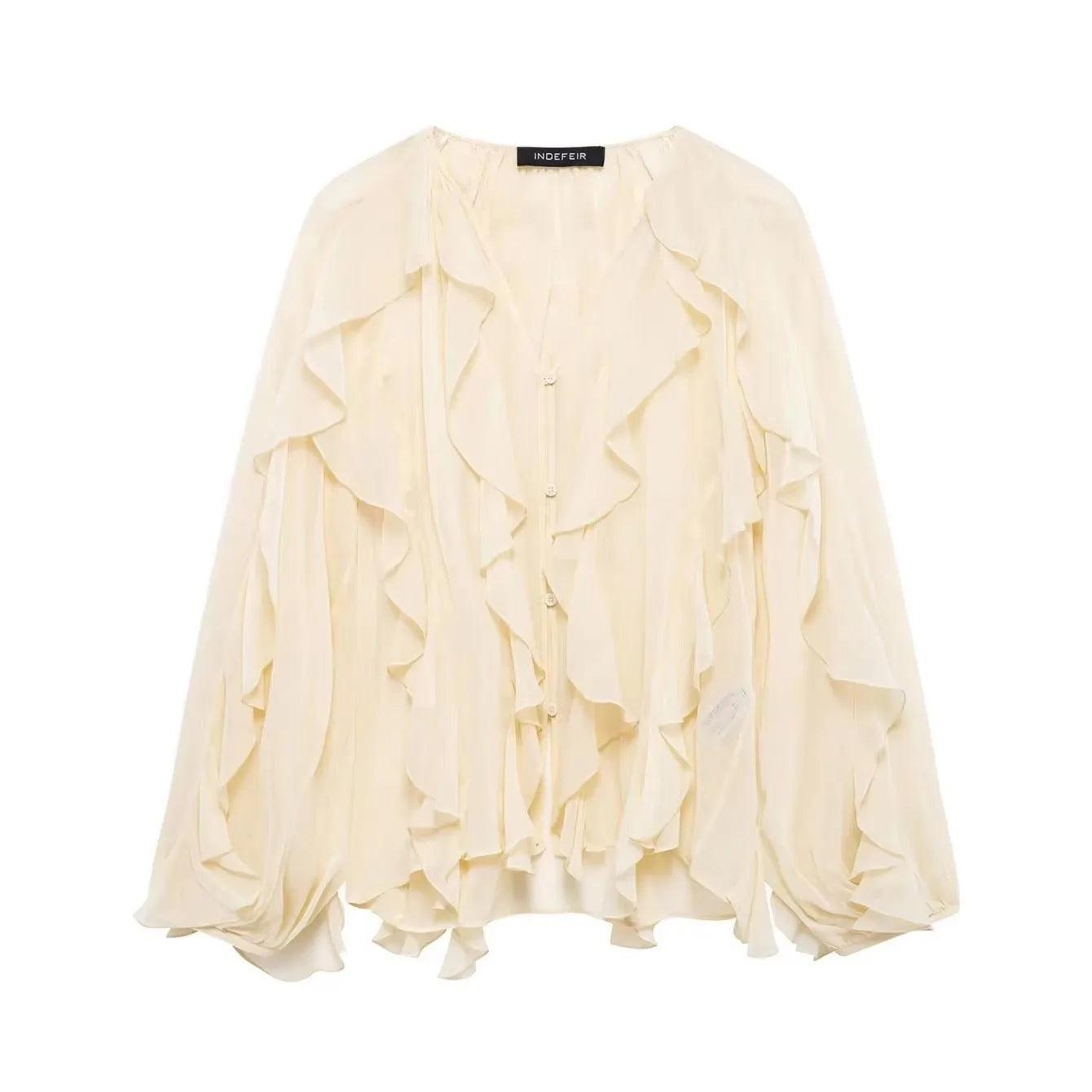 Gianna Boho Ruffles Blouse