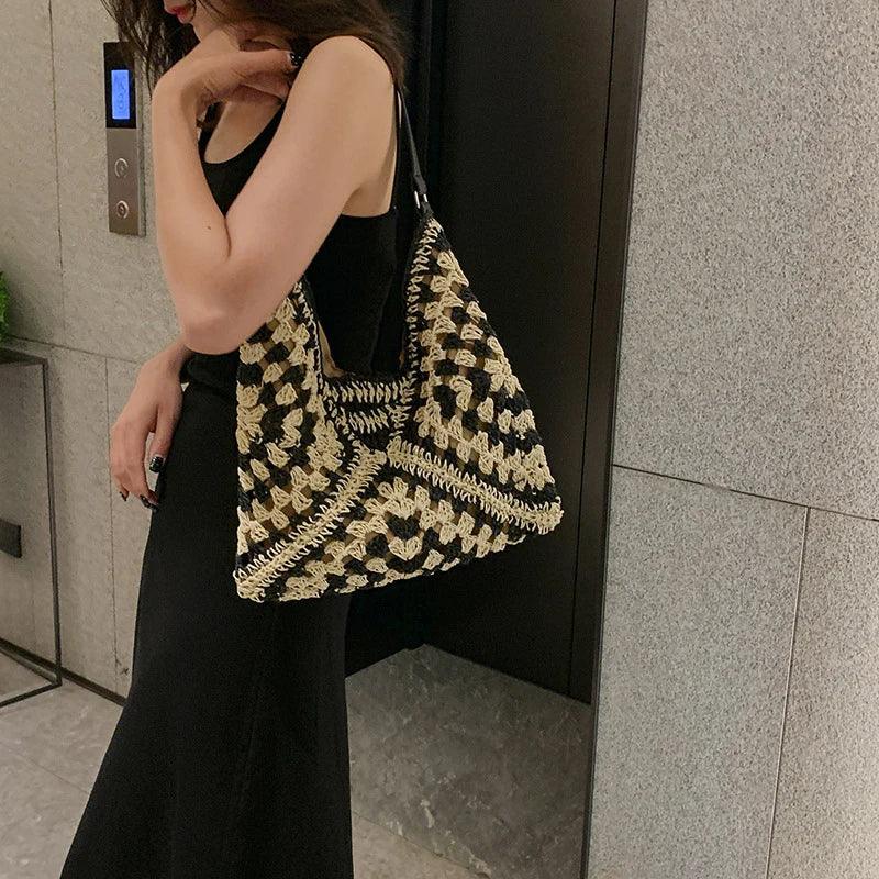 Woven Straw Shoulder Bag