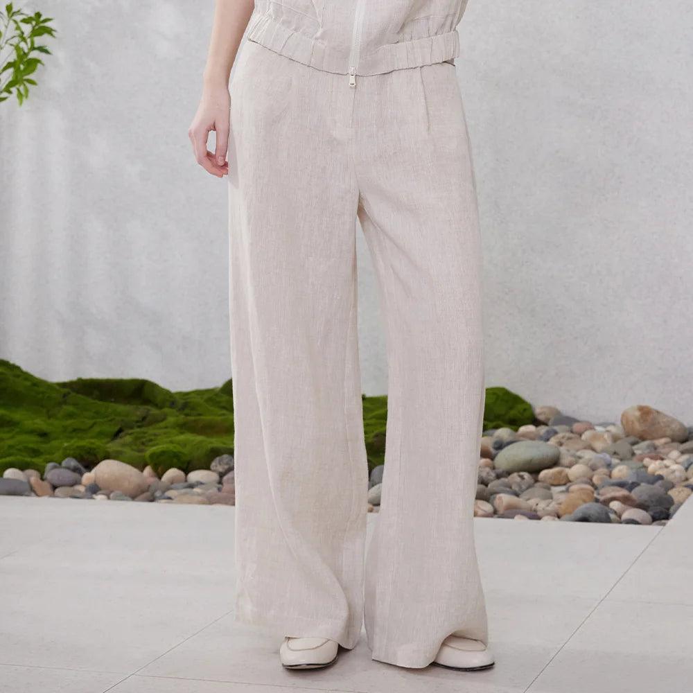 100% Linen Loose Trousers