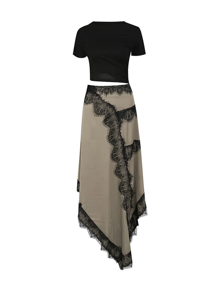 Keira Asymmetrical Midi Dress – black – asymmetrical cut