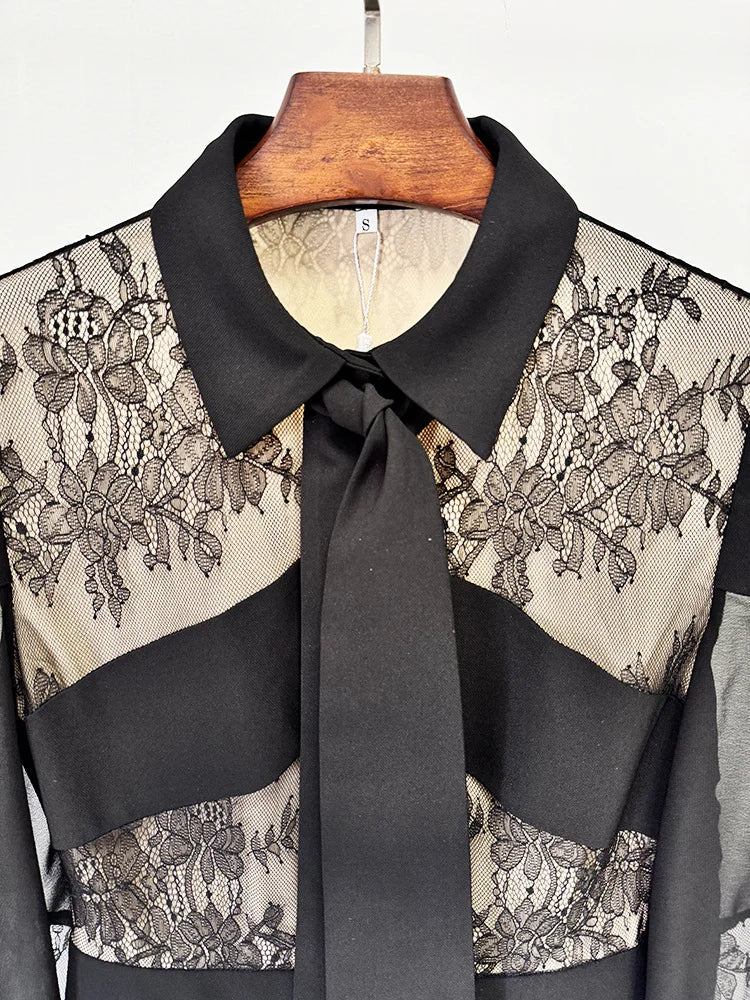 Robe plissée en dentelle Allie