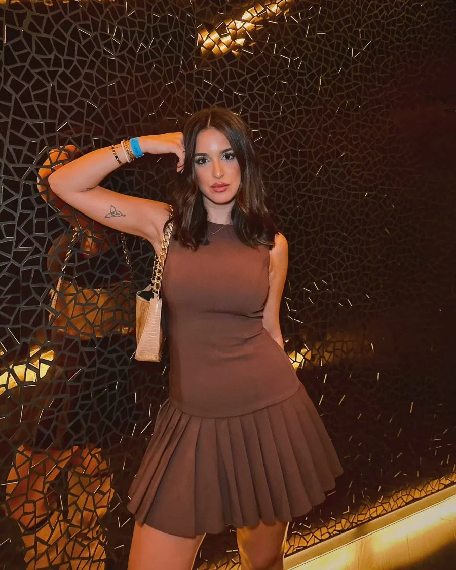 Anna Pleated Skirt Dress