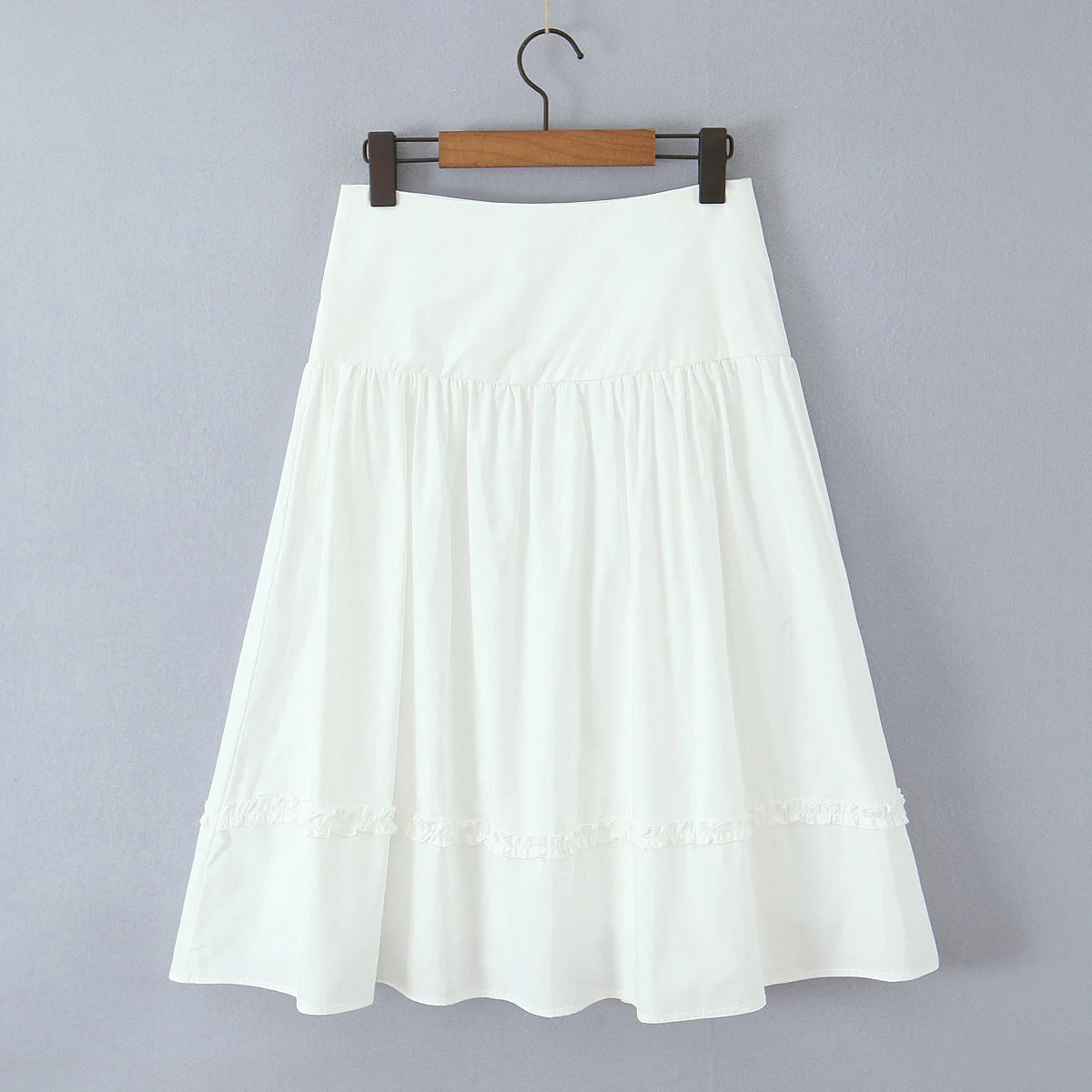 Marissa Low Waist Midi Skirt – white – a-line