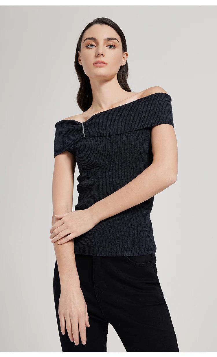 Jackie Merino and Silk Top