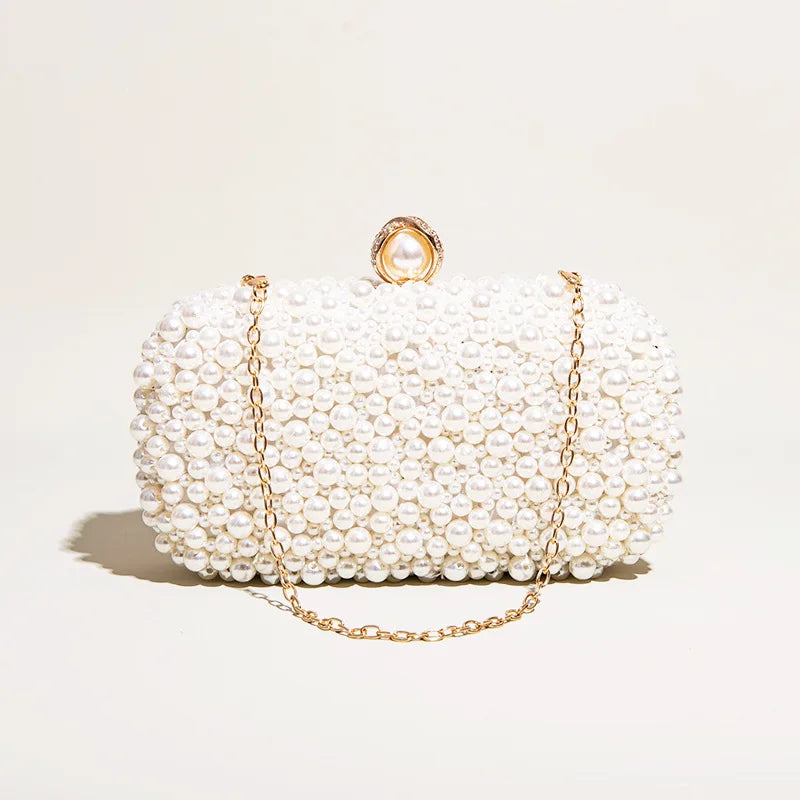 Pearl Beaded Statement Clutch