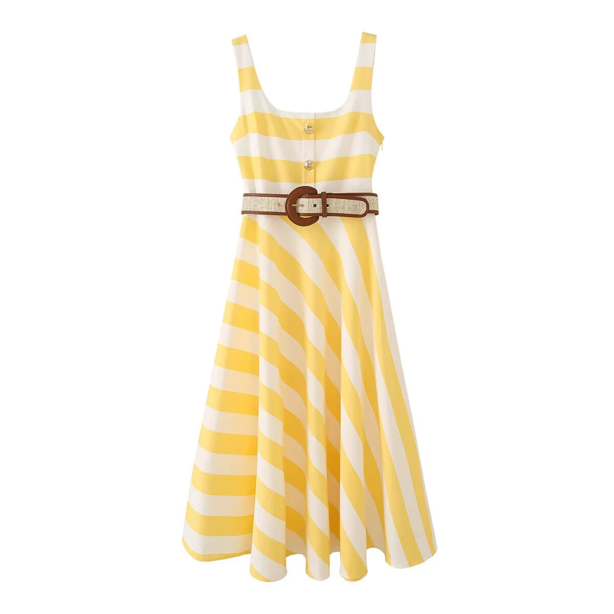 Summer Striped Midi Dress