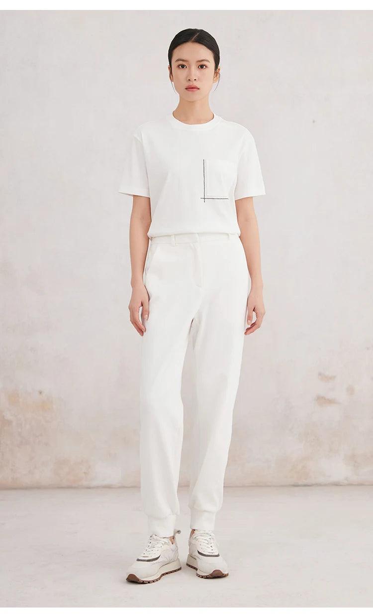 The Perfect T-Shirt — shirts & tops in white beaded detail — additional view