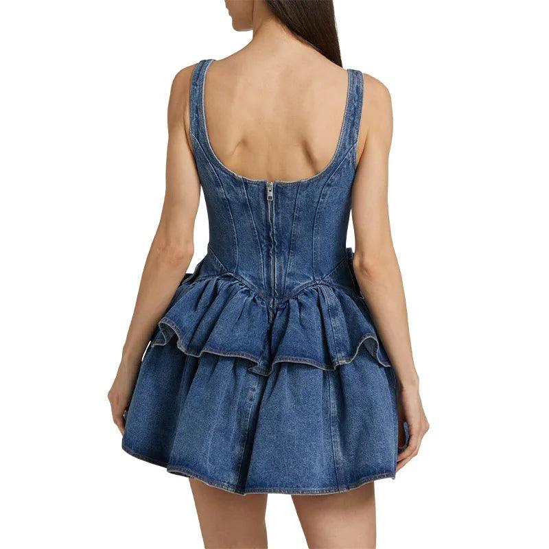 Melanie 3D Floral Denim Dress