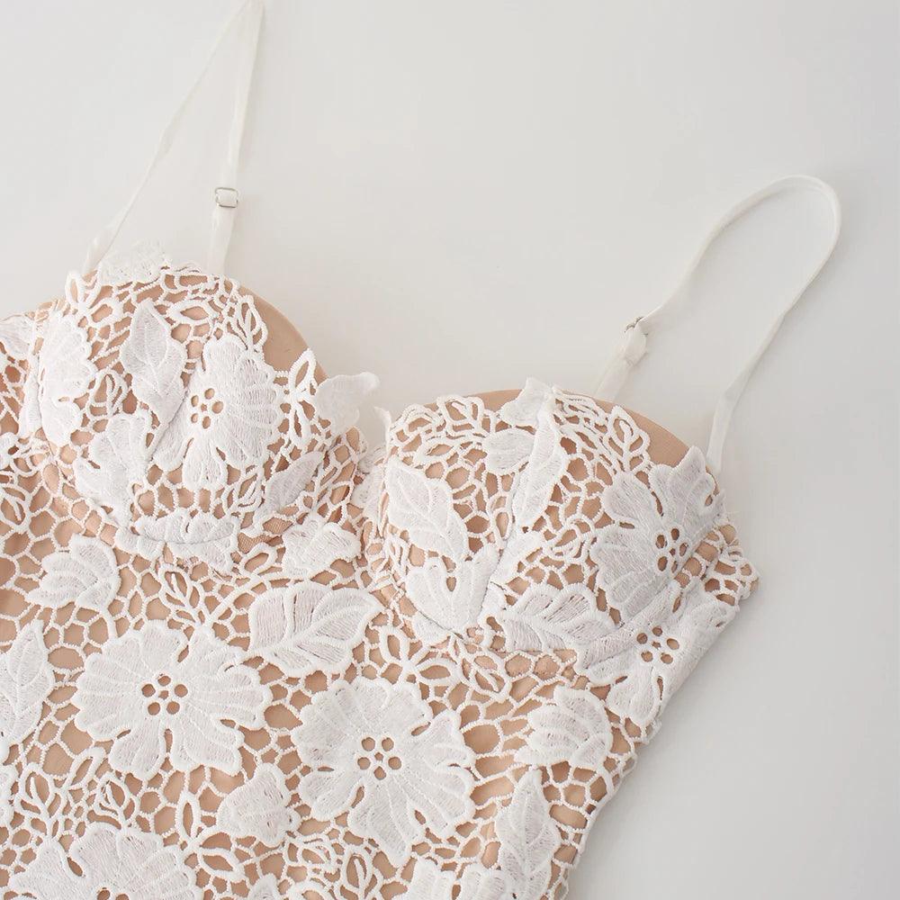 Vestido largo con cordones Mallory