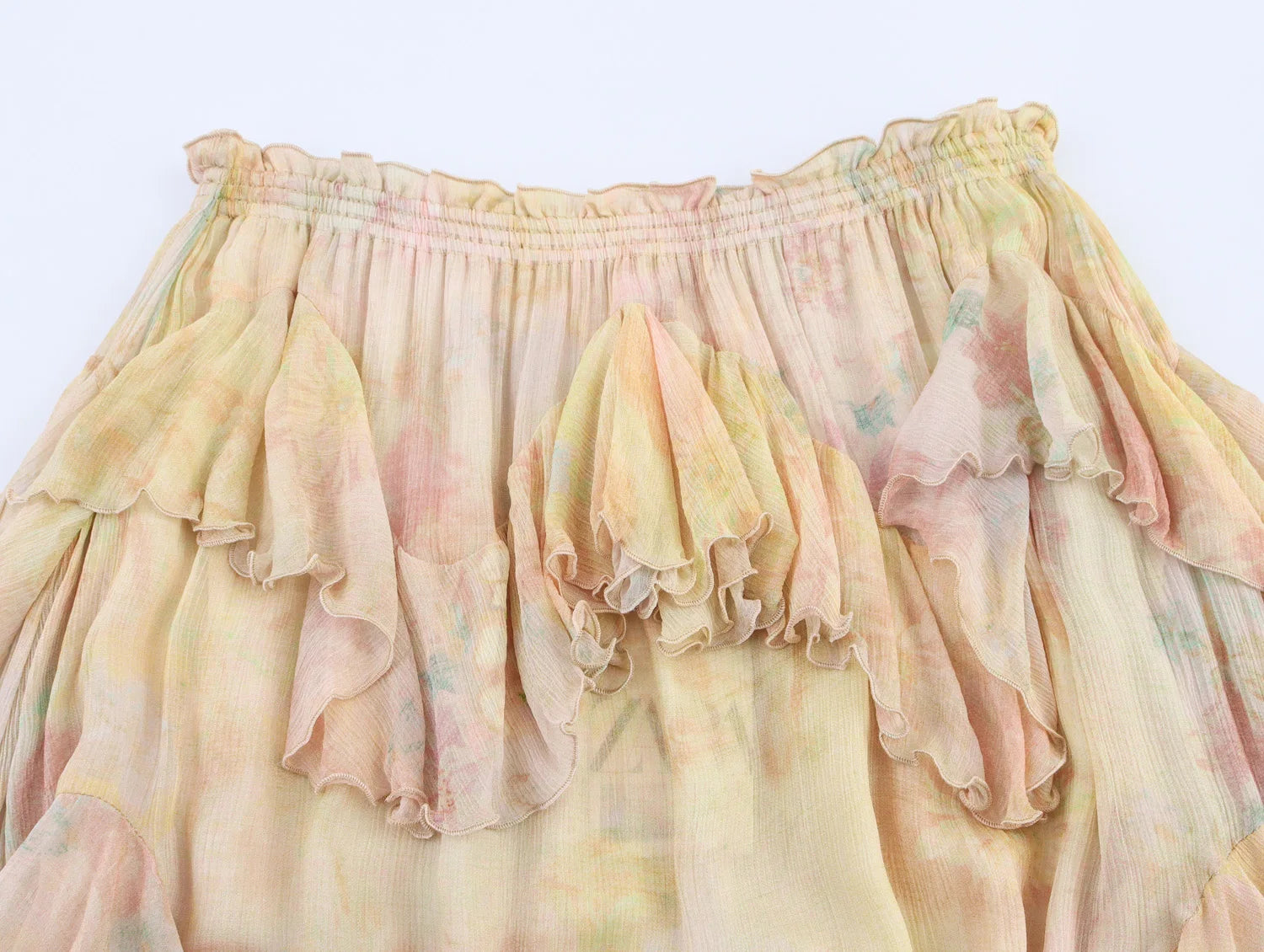 Mireya Bohemian Tiered Skirt – yellow – tiered shape