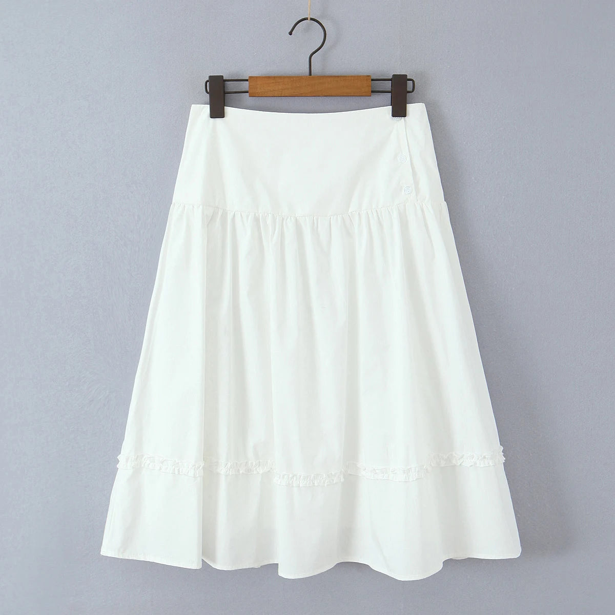 Marissa Low Waist Midi Skirt – white – a-line