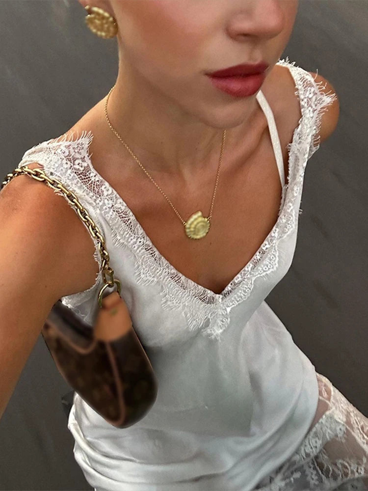 Taylor Lace Trimmed Slip Dress