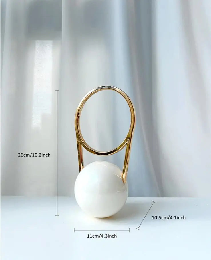Sculptural Orb Evening Bag