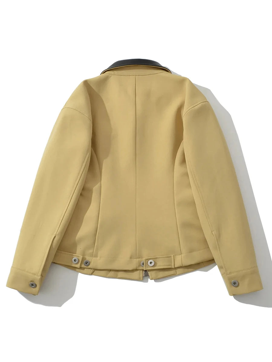 Cinched Industrial Look Jacket