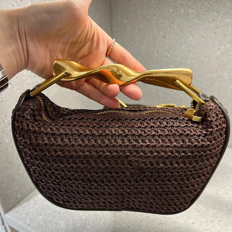 Half-Moon Rattan Handbag