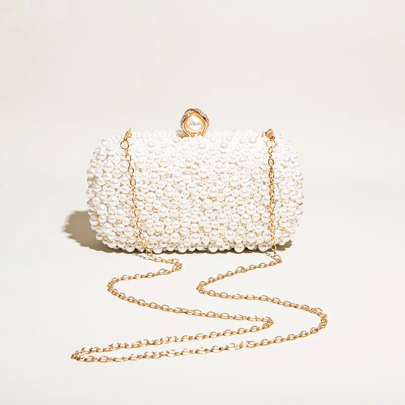 Pearl Beaded Statement Clutch