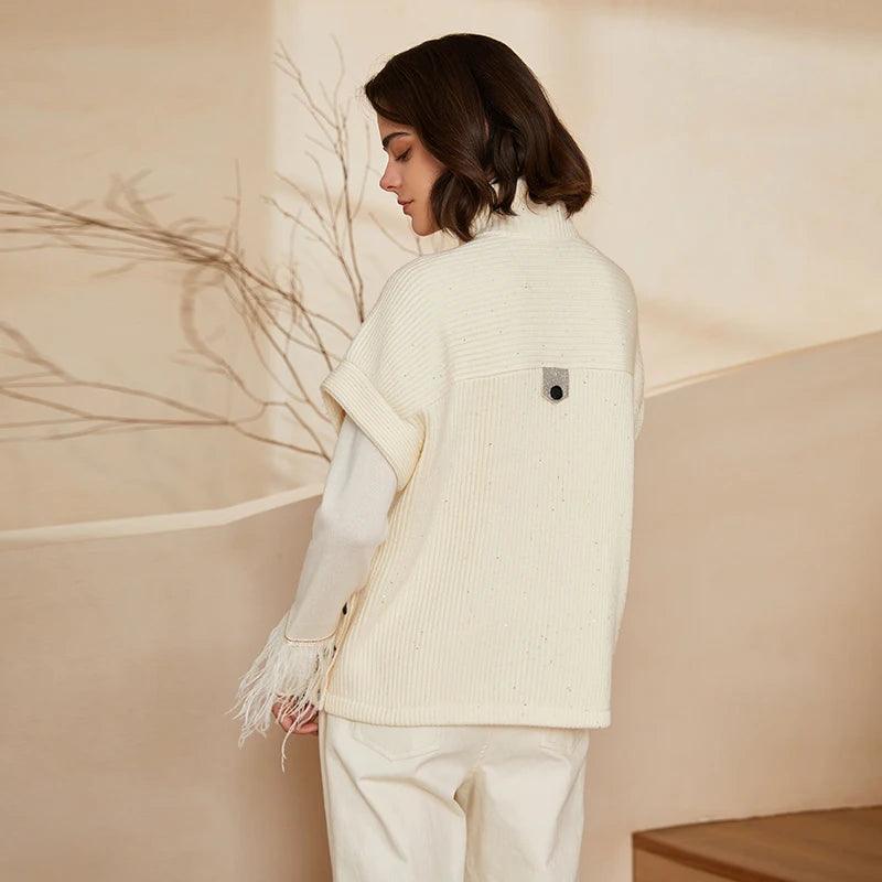 100% Merino Wool Knitted Cardigan