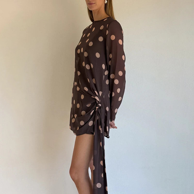 Leyla Polka Dot Mini Dress