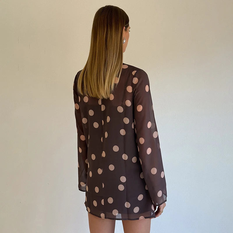 Leyla Polka Dot Mini Dress