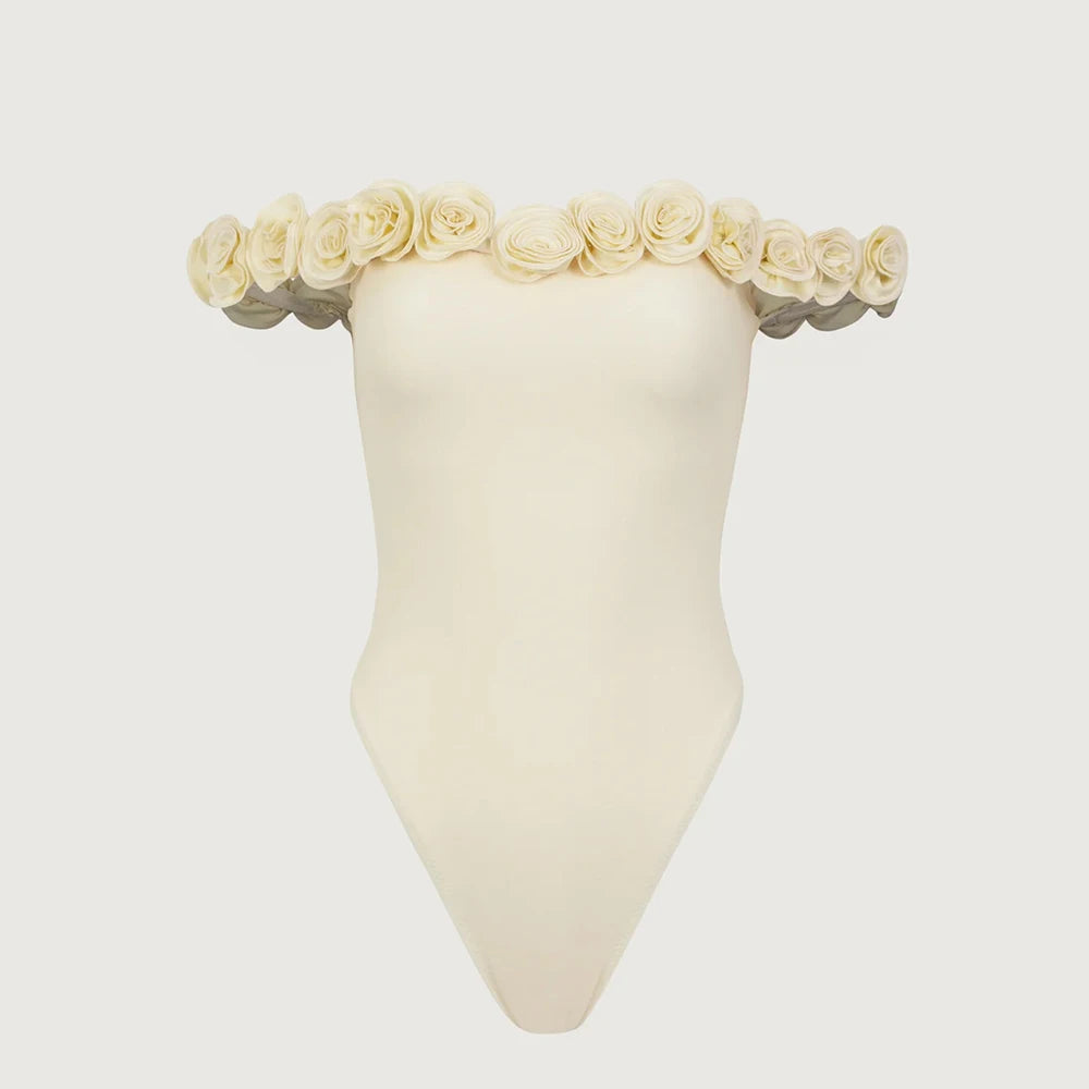 Roses Bandeau Swimsuit