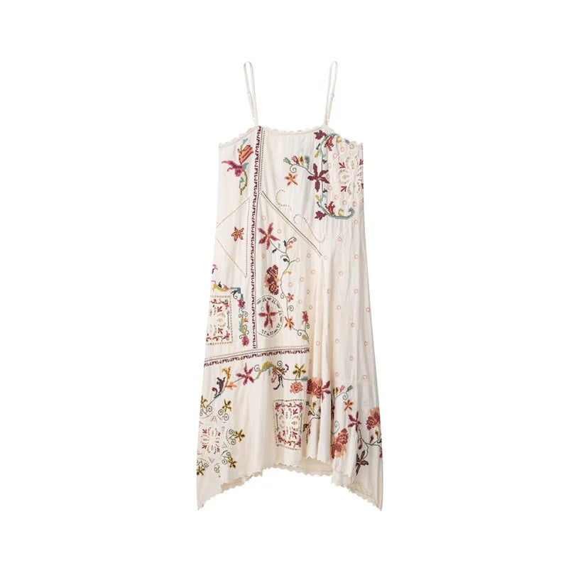 Rosemary Embroidered Slip Dress