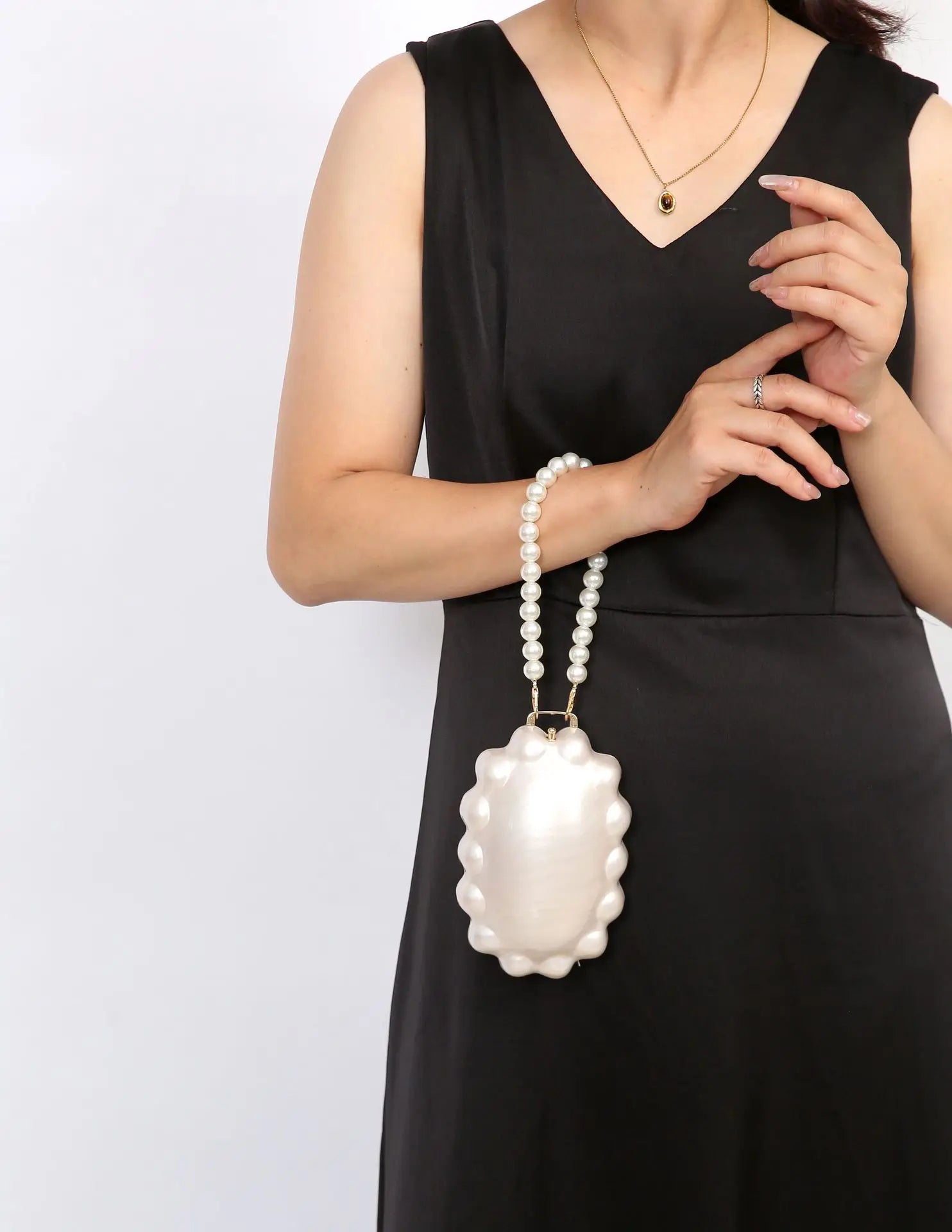 Pearl Shell Clutch Bag