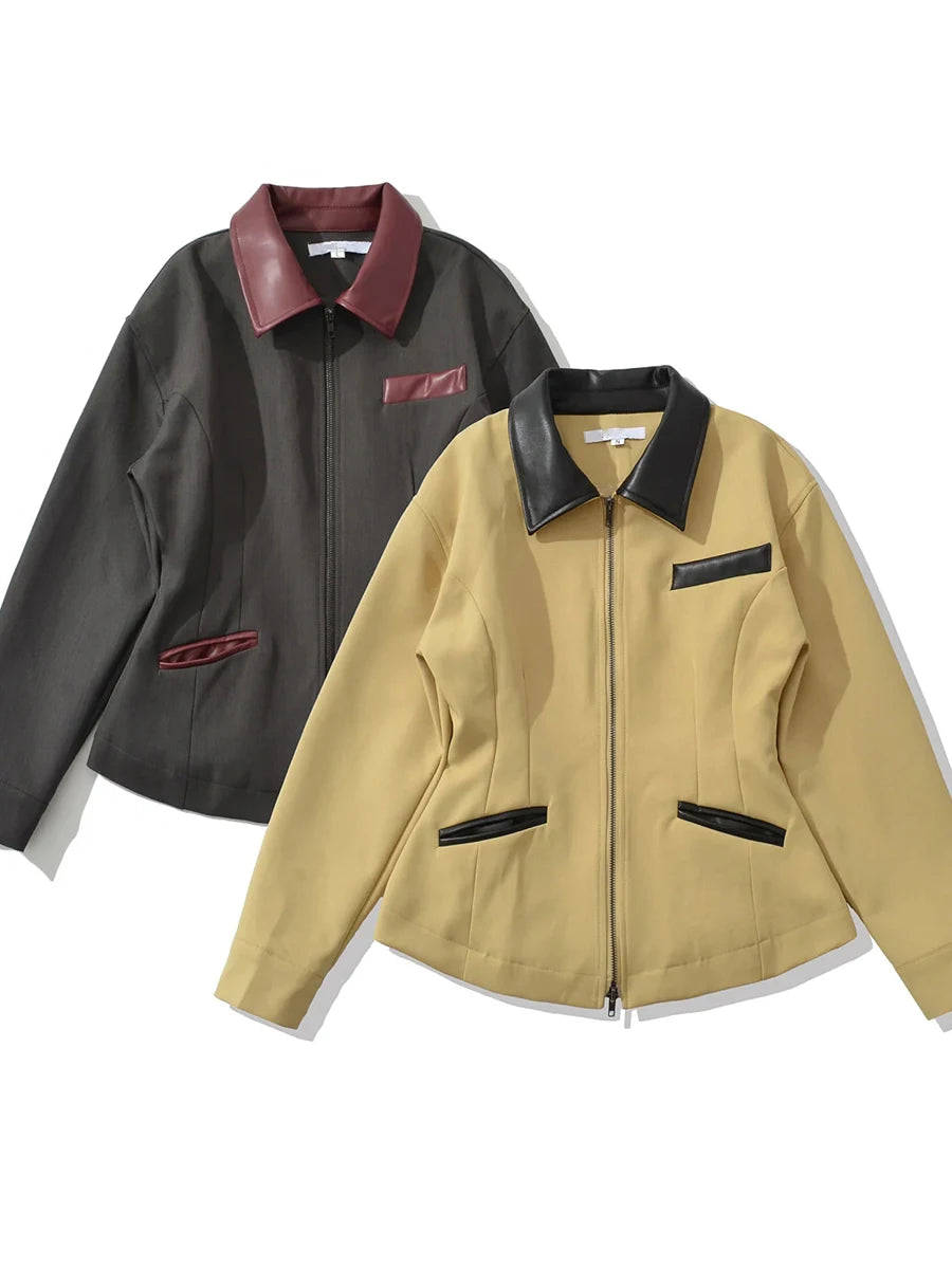 Cinched Industrial Look Jacket