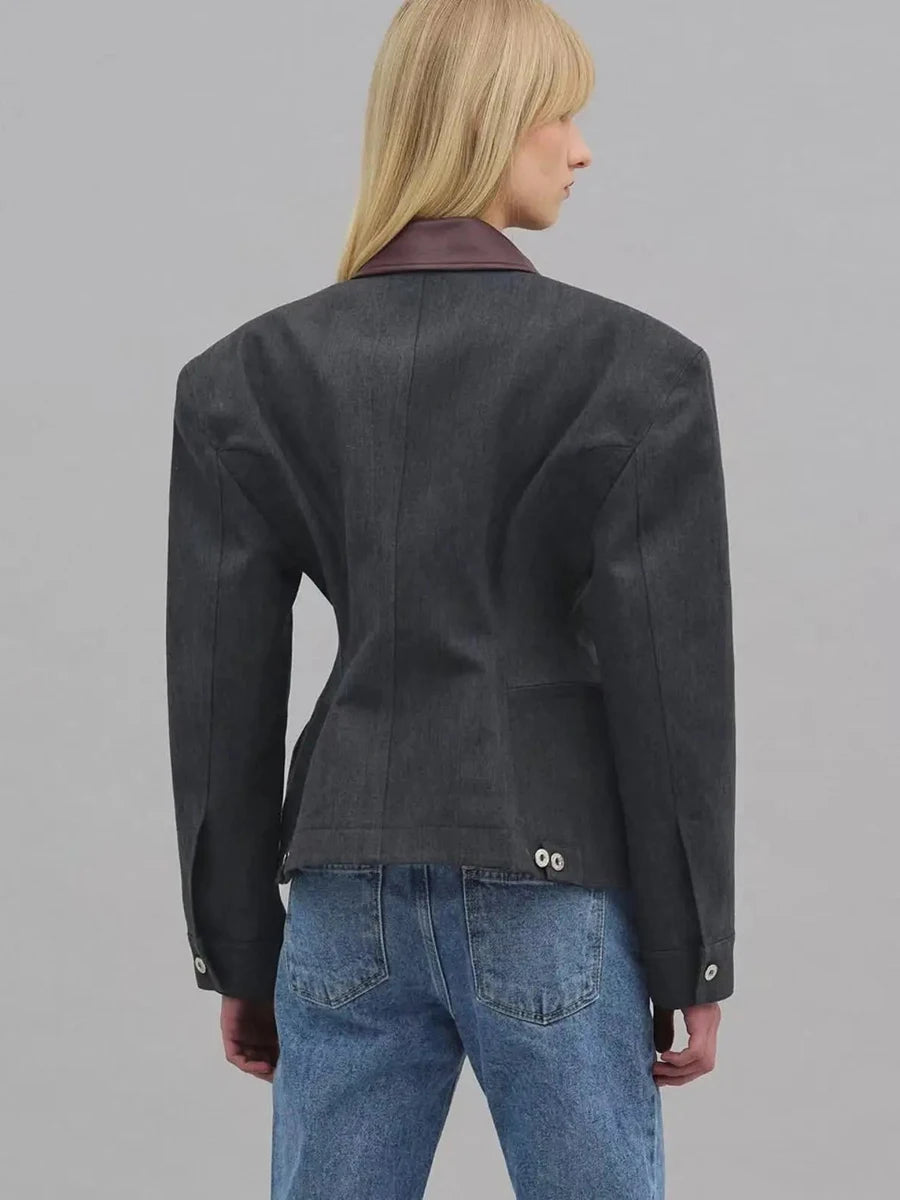 Cinched Industrial Look Jacket