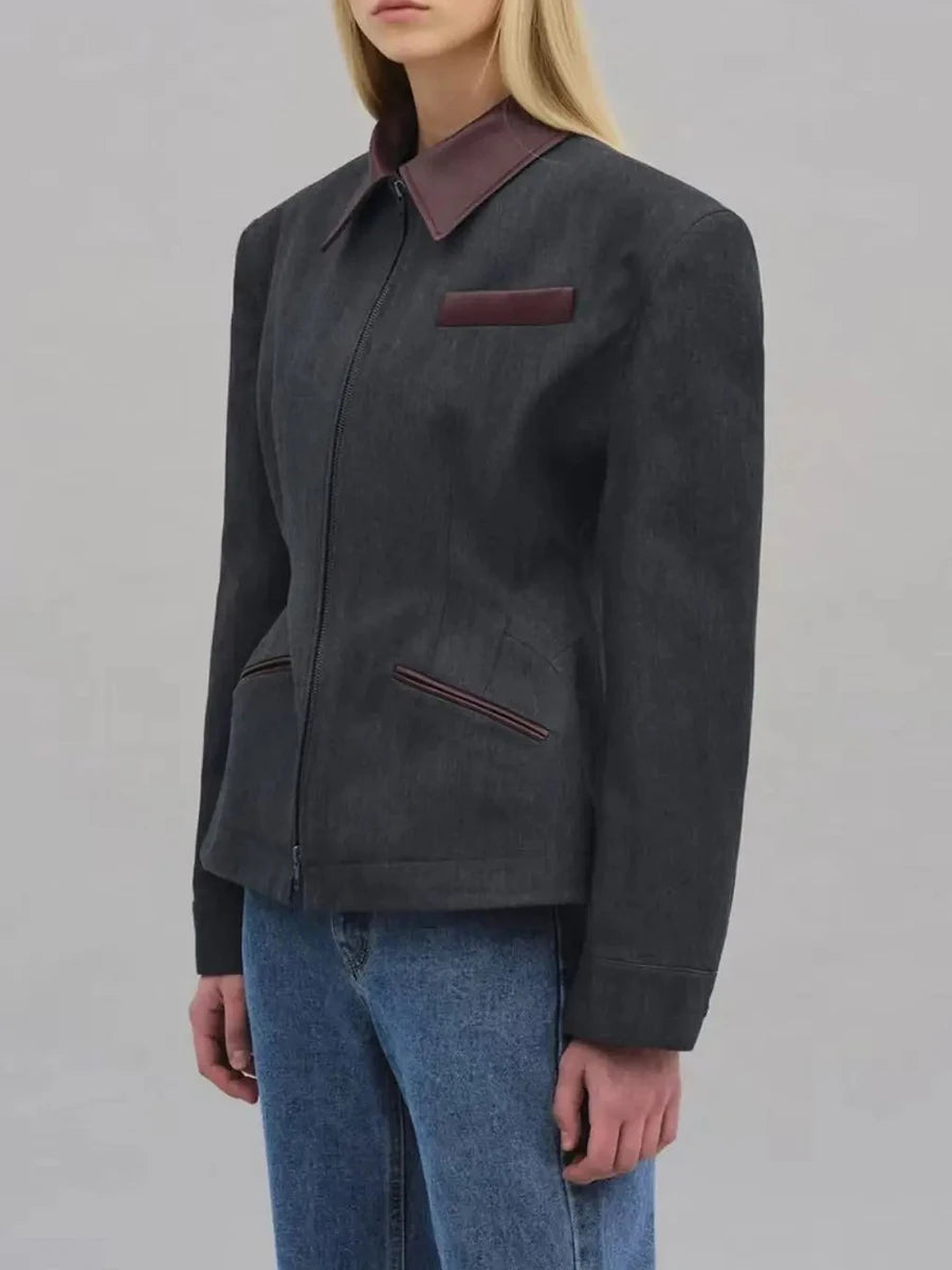 Cinched Industrial Look Jacket