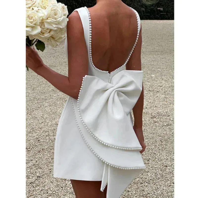 Mildred Backless Bow Dress