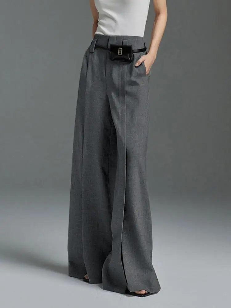 Shirley Wide Leg Split Trousers from The House of CO-KY - Pants