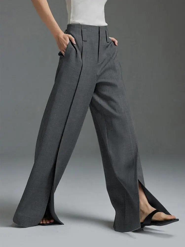 Shirley Wide Leg Split Trousers from The House of CO-KY - Pants