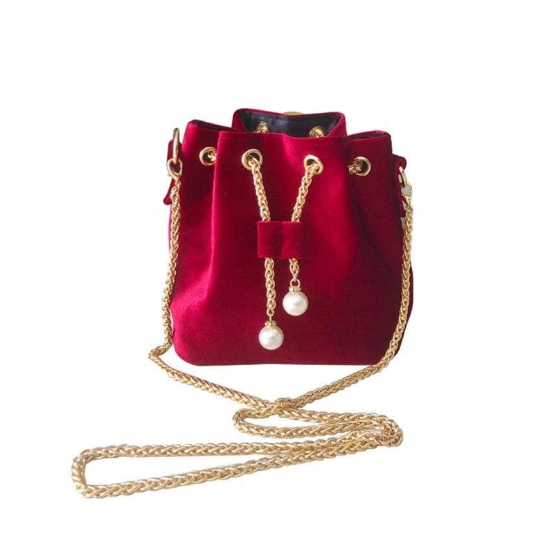 Velvet Bucket Bag from The House of CO-KY - Handbags