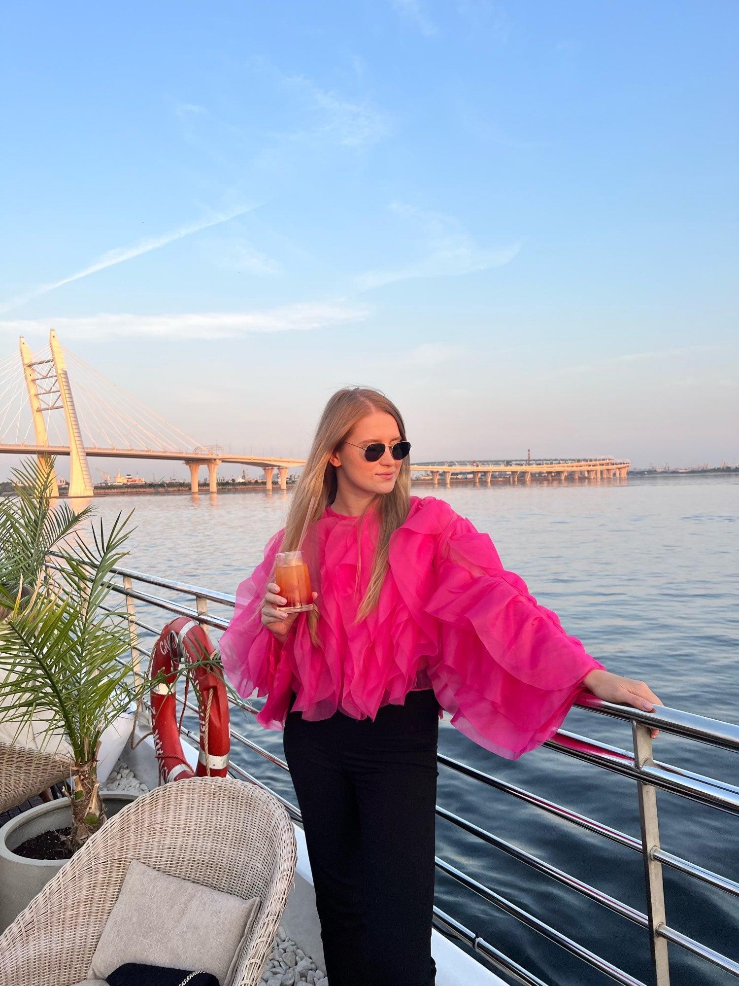 Christine Chiffon Ruffles Blouse from The House of CO-KY - Shirts & Tops