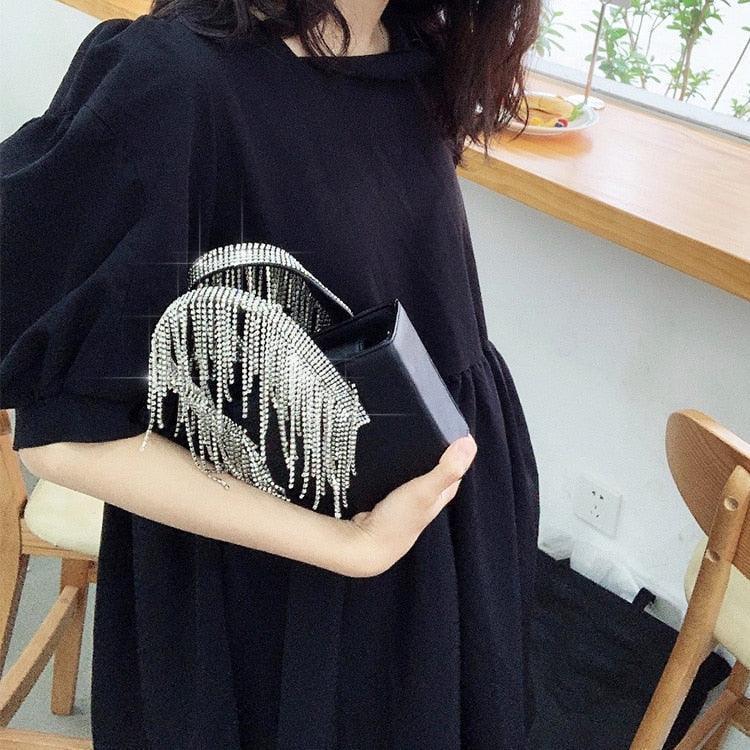 Crystal Tassel Evening Tote Bag from The House of CO-KY - Handbags